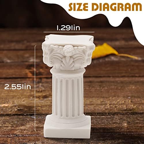 5Pcs Mini Roman Pillar Greek Columns White Resin Decorations