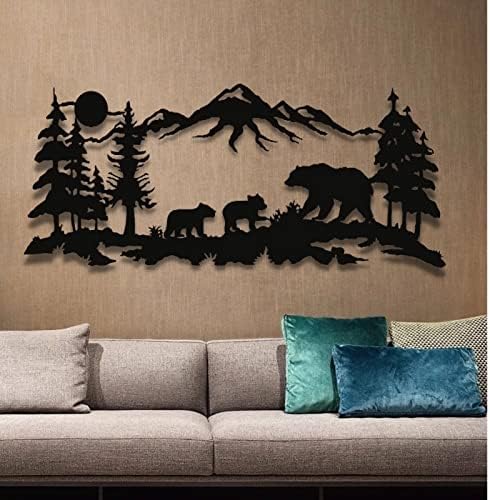 Generic Black Bear Family Wall Sculpture