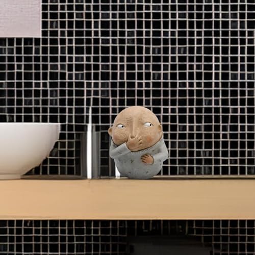 Funny Boy Nose Plugging Resin Sculpture 63 Inch