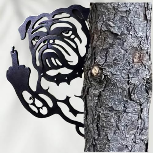Large Middle Finger Bigfoot Peeking-a-Boo Wall Art Sign