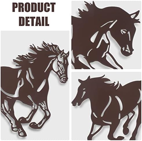 3 Pcs Metal Horse Wall Art Decor Rustic Western