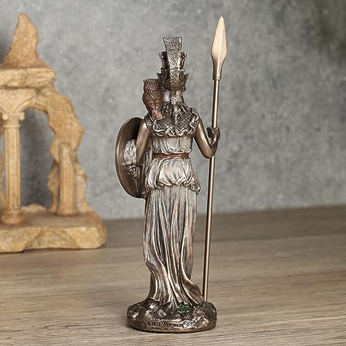 Veronese Design Athena Resin Sculpture Cold Cast Bronze Finish