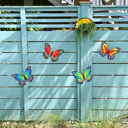 Oraytteo Metal Butterfly Wall Decor 4 Pack