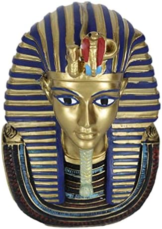 Ebros Golden Cobra and Vulture Nemes Mask Statue of King Tut