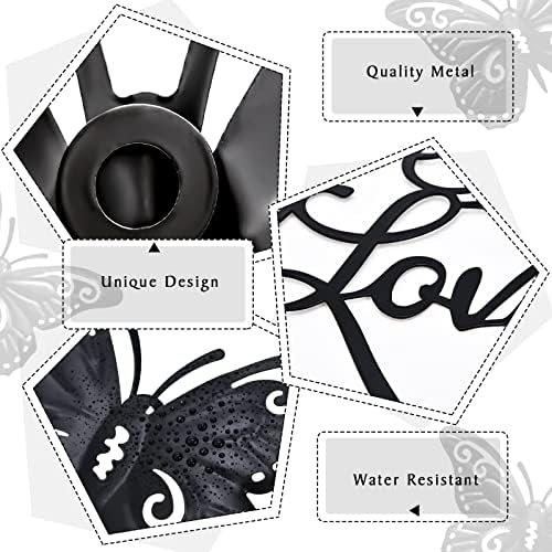 Moxweyeni Faith Hope Love 4 Piece Metal Wall Decor
