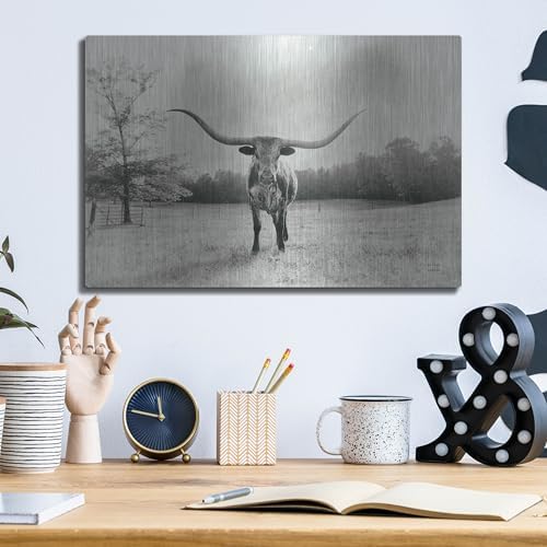 Longhorn Backlit Aged Wall Art by Nathan Larson
