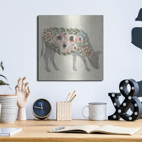 Annabelle the Cow Metal Wall Art 12x12