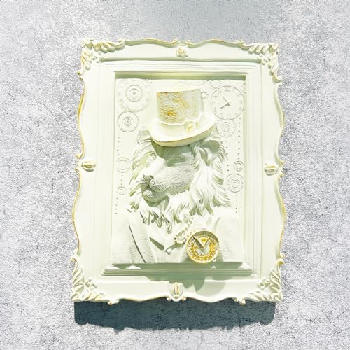 SIETIOJ 3D Relief Lion Wall Hanging Statue Home Decor