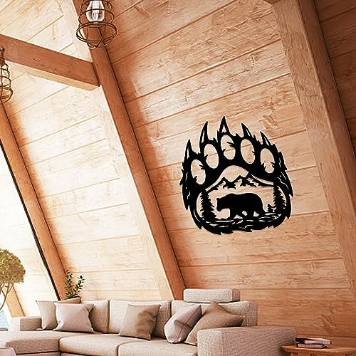 INFUNLY Rustic Bear Paw Wall Decor 108x118 Inches