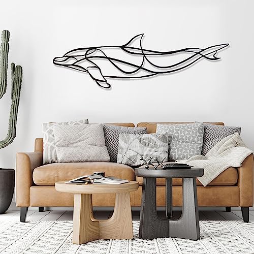 Fayholy 3D Metal Dolphin Wall Decor Silver 2 Pieces