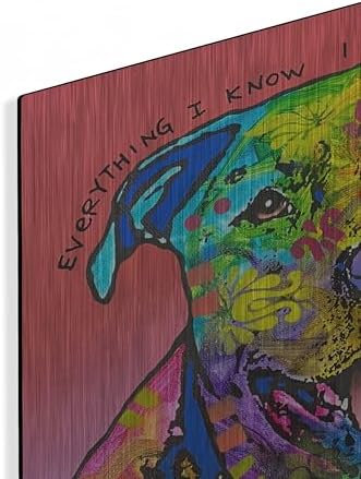 Everything I Know Metal Wall Art by Dean Russo