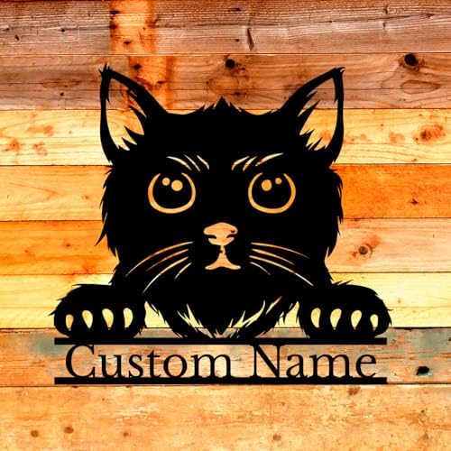Custom Cat Metal Wall Art - Personalized Pet Sign