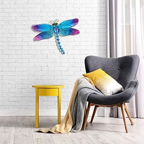 Johns Studio Blue Dragonfly Wall Decor Metal Sculpture