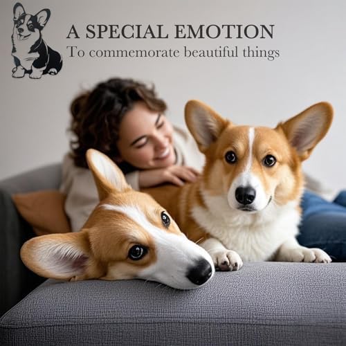 Jingtxy 3D Corgi Wall Decor Black Statue