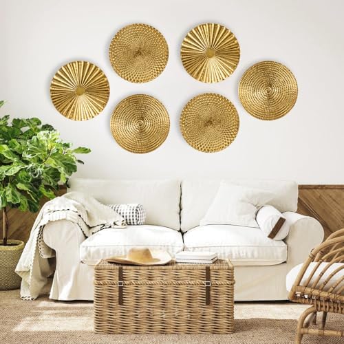 Briful 12 Inch Gold Wall Sculptures Pack of 3