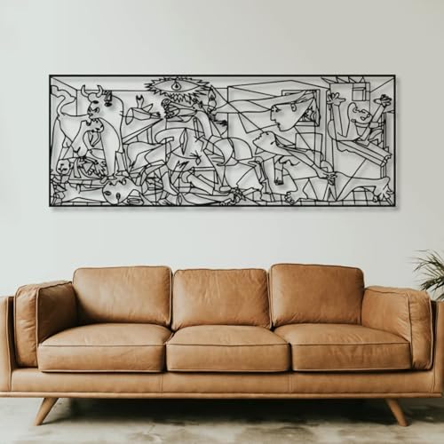 Fayholy Abstract Picasso Guernica Metal Wall Art 41x16