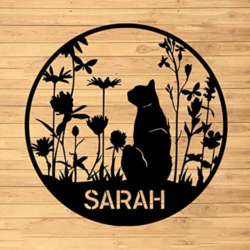 Custom Cat Metal Wall Sign - Personalized Wall Decor