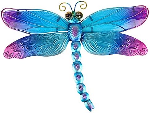 Johns Studio Blue Dragonfly Wall Decor Metal Sculpture
