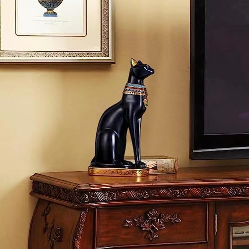 12 Inch Tall Black Egyptian Cat Goddess Bastet Statue