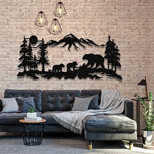 Generic Black Bear Family Wall Sculpture