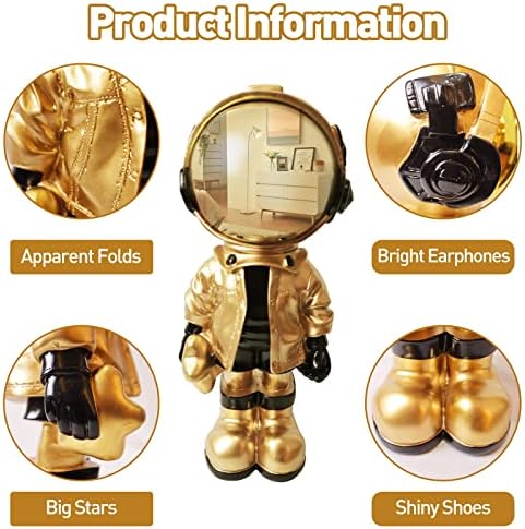 Dosker Astronaut Statue Gold Figurine Desktop Decor