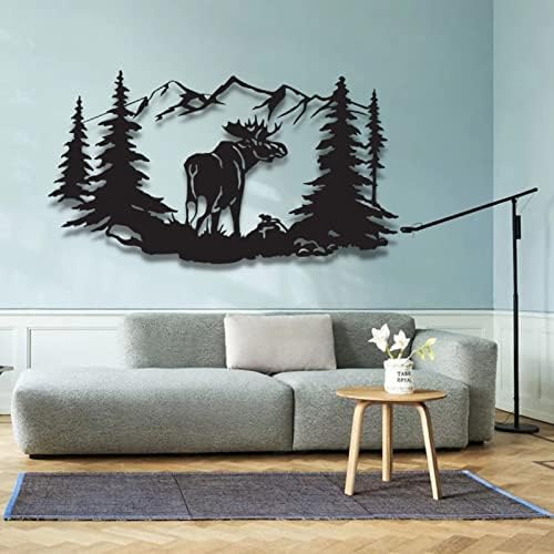 Moose And Deer Metal Wall Decor Sculpture