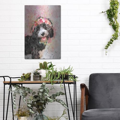 Flower Crown Havanese Wall Art 12x16 Inch