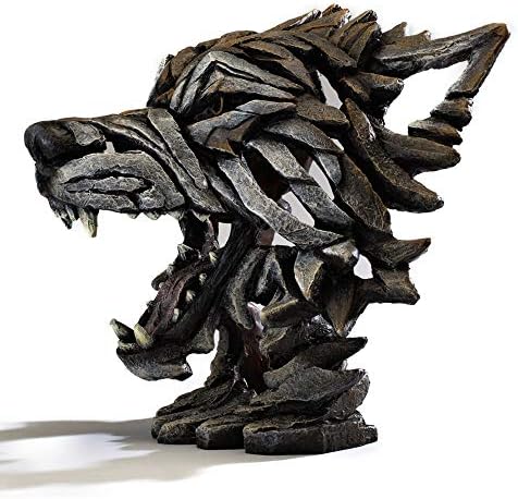 Enesco Edge Sculpture Wolf Face Snarling Figurine 1398 Inch