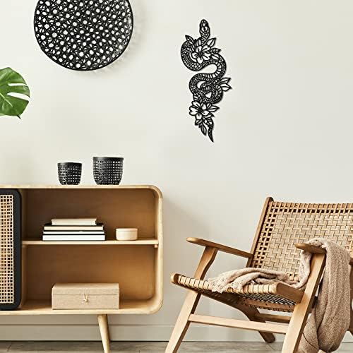 Gothic Metal Snake Wall Art Decor for Bedroom