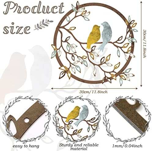 Ferraycle Trendy Metal Wall Art Bird Decor