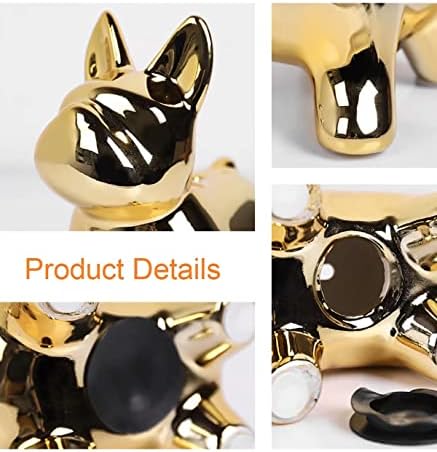 Ceramic Frenchie Dog Decor with Non-Slip Pad