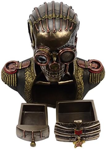 Veronese Design 75 Inch Tall Steampunk Secret Skeleton Band Uniform Bust Statue