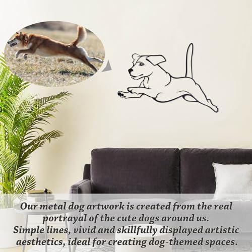TYLCC Black Metal Dog Wall Decor Minimalist Art
