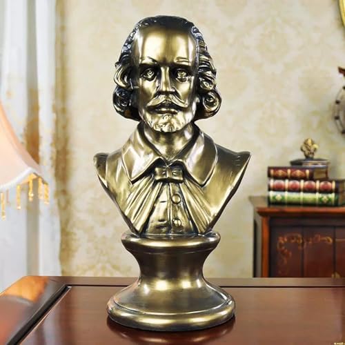 Shakespeare Bust Bronze Statue 12 Inches Resin Sculpture