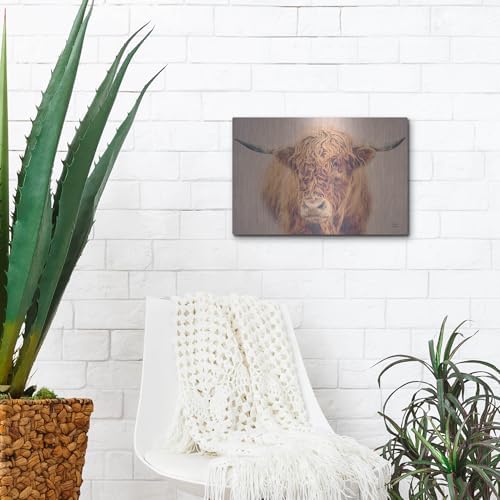 Highland In The Winter Fog Metal Wall Art 16x12
