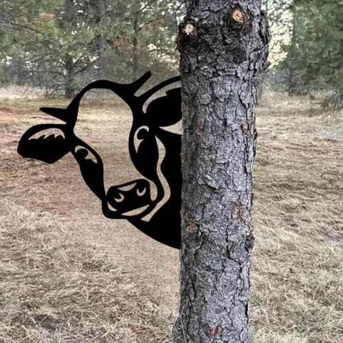 Peeping Chicken Metal Wall Sculpture for Garden and Fence