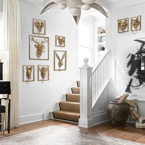 Newinhome Gold Vintage Elephant Wall Sculpture