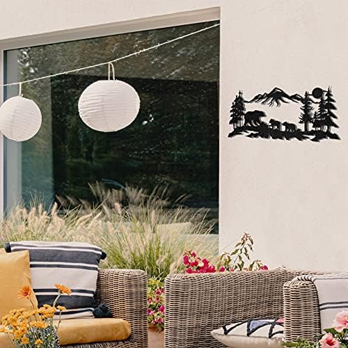 Moxweyeni Metal Bear Wall Art Decor 118x69 Inch