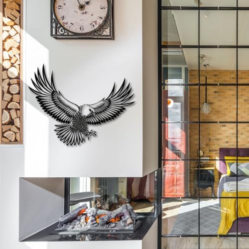 BEVUVA Metal Eagle Wall Art 12 Inches