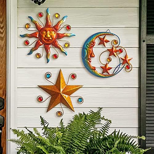 Limygus Set of 3 Wall Art Sculptures - Celestial Decorations