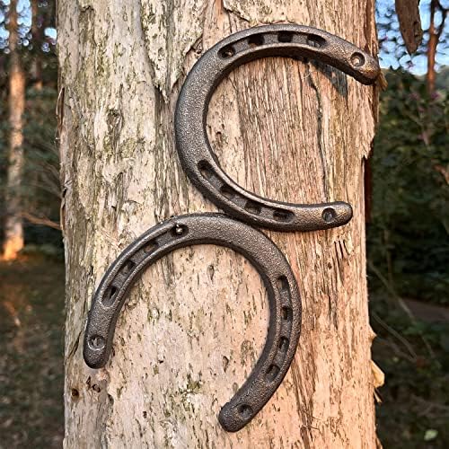 HDFSP 4PCS Cast Iron Horseshoe Wall Decor