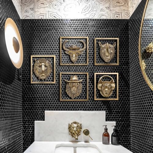 JJALIGHTS Exquisite Resin Leopard Wall Sculpture