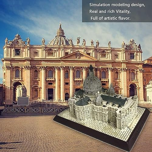 St Peters Basilica Resin Sculpture Decor Gray