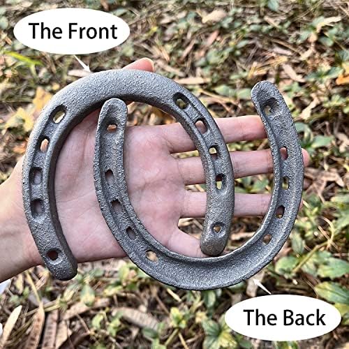 HDFSP 4PCS Cast Iron Horseshoe Wall Decor