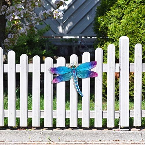 Johns Studio Blue Dragonfly Wall Decor Metal Sculpture